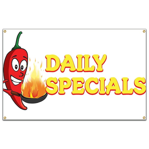 Daily Specials Banner Heavy Duty 13 Oz Vinyl with Grommets